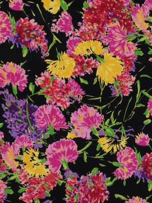 Vibrant Floral Stretch Cotton Sateen Vibrant Floral Stretch Cotton Sateen