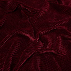 Wavy Crinkled Velour – Ski Patrol Red – Yvonne Collection Wavy Crinkled Velour – Ski Patrol Red – Yvonne Collection