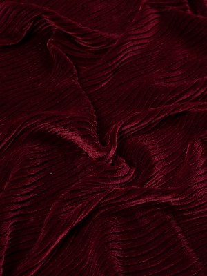 Wavy Crinkled Velour – Ski Patrol Red – Yvonne Collection Wavy Crinkled Velour – Ski Patrol Red – Yvonne Collection