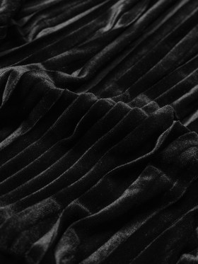 Pleated Velour – Black – Tver Collection Pleated Velour – Black – Tver Collection