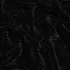 Wavy Crinkled Velour – Black – Yvonne Collection Wavy Crinkled Velour – Black – Yvonne Collection