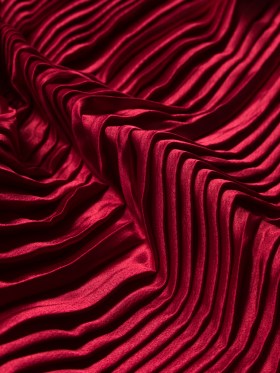 Pleated Stretch Satin – Red – Andreas Collection Pleated Stretch Satin – Red – Andreas Collection