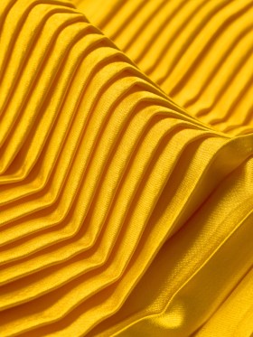 Pleated Stretch Satin – Gamboge – Andreas Collection Pleated Stretch Satin – Gamboge – Andreas Collection