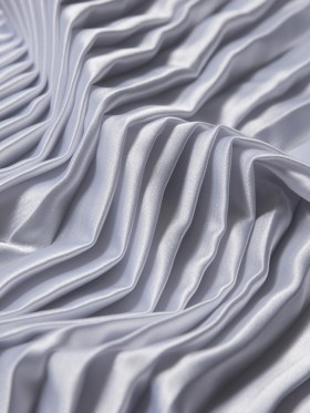 Pleated Stretch Satin – White – Andreas Collection Pleated Stretch Satin – White – Andreas Collection