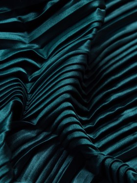 Pleated Stretch Satin – Teal – Andreas Collection Pleated Stretch Satin – Teal – Andreas Collection
