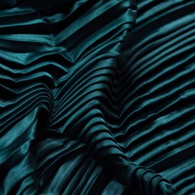 Pleated Stretch Satin – Teal – Andreas Collection Pleated Stretch Satin – Teal – Andreas Collection