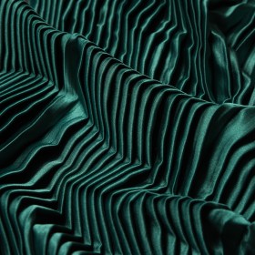 Pleated Stretch Satin – Emerald Green – Andreas Collection Pleated Stretch Satin – Emerald Green – Andreas Collection