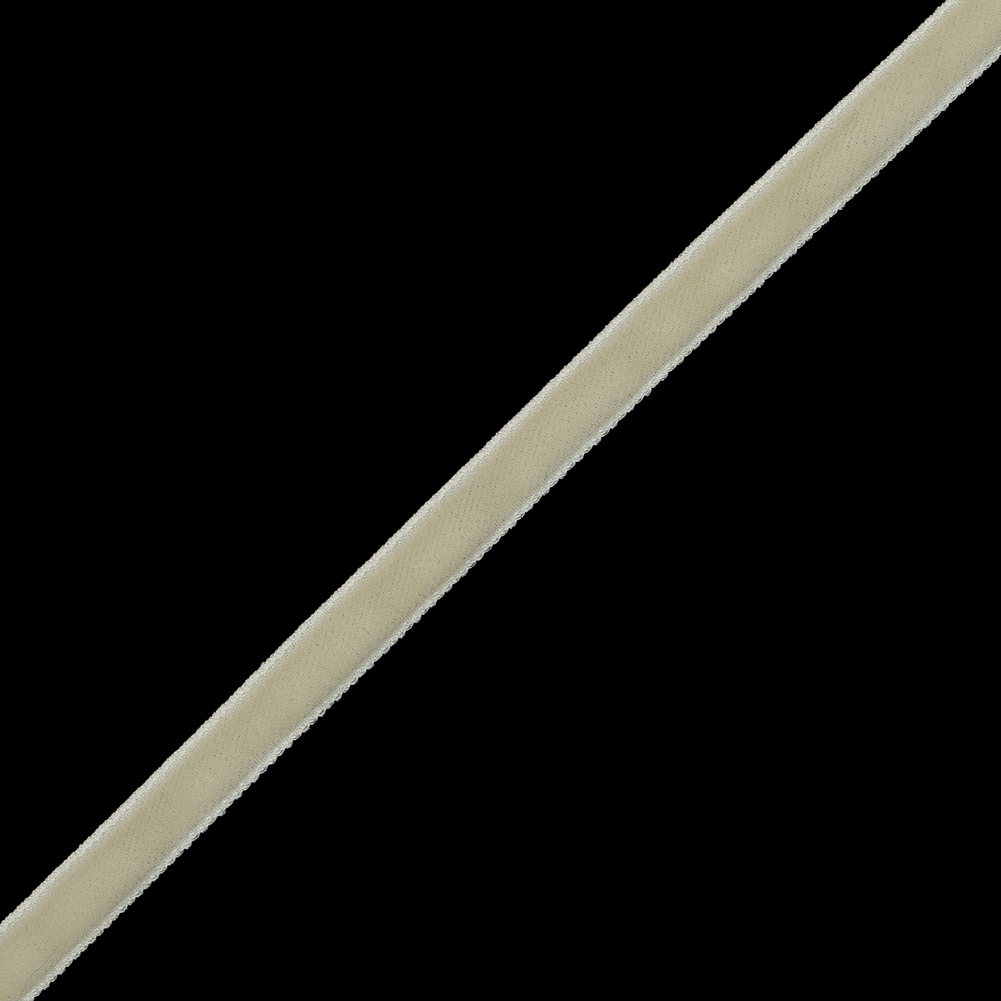 Ivory Single-Faced Velvet Ribbon - 0.25"