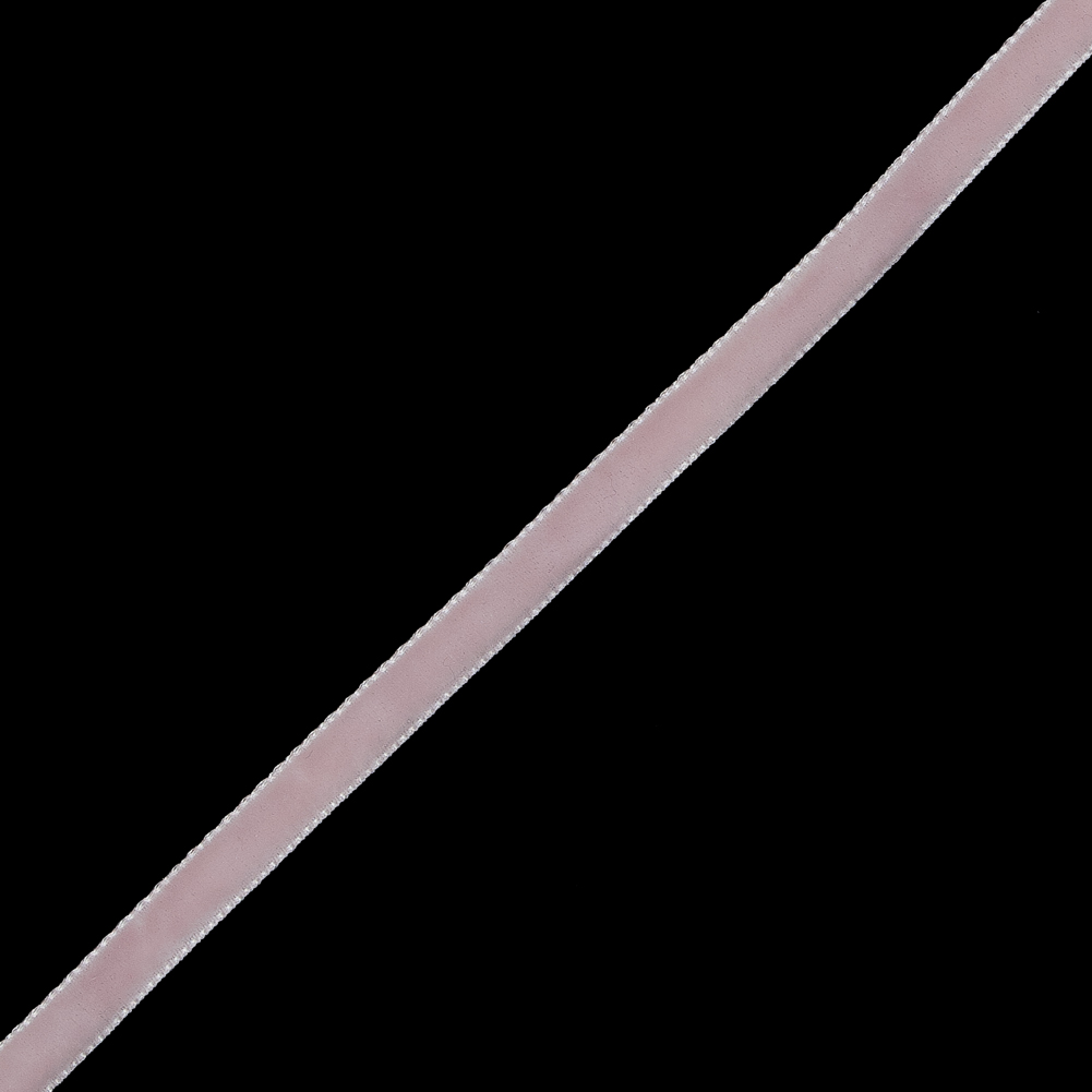 Baby Pink Single-Faced Velvet Ribbon - 0.25"