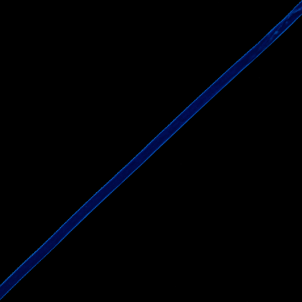 Royal Blue Single-Faced Velvet Ribbon – 0.25″ Royal Blue Single-Faced Velvet Ribbon – 0.25″