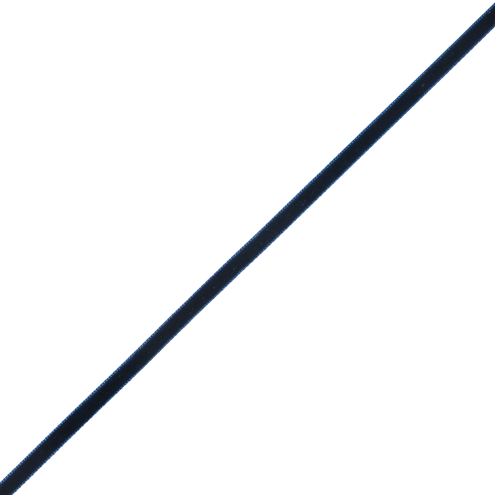 Navy Single-Faced Velvet Ribbon – 0.25″ Navy Single-Faced Velvet Ribbon – 0.25″