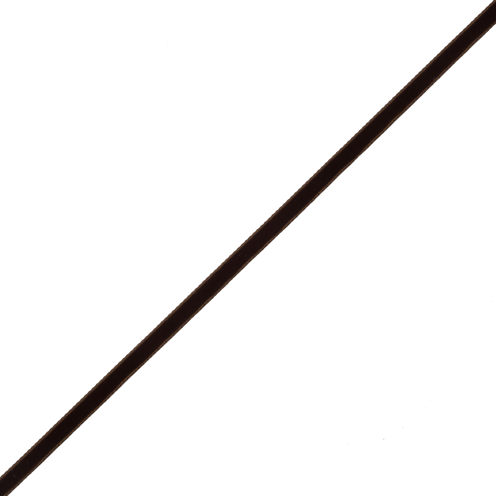 Brown Single-Faced Velvet Ribbon – 0.25″ Brown Single-Faced Velvet Ribbon – 0.25″
