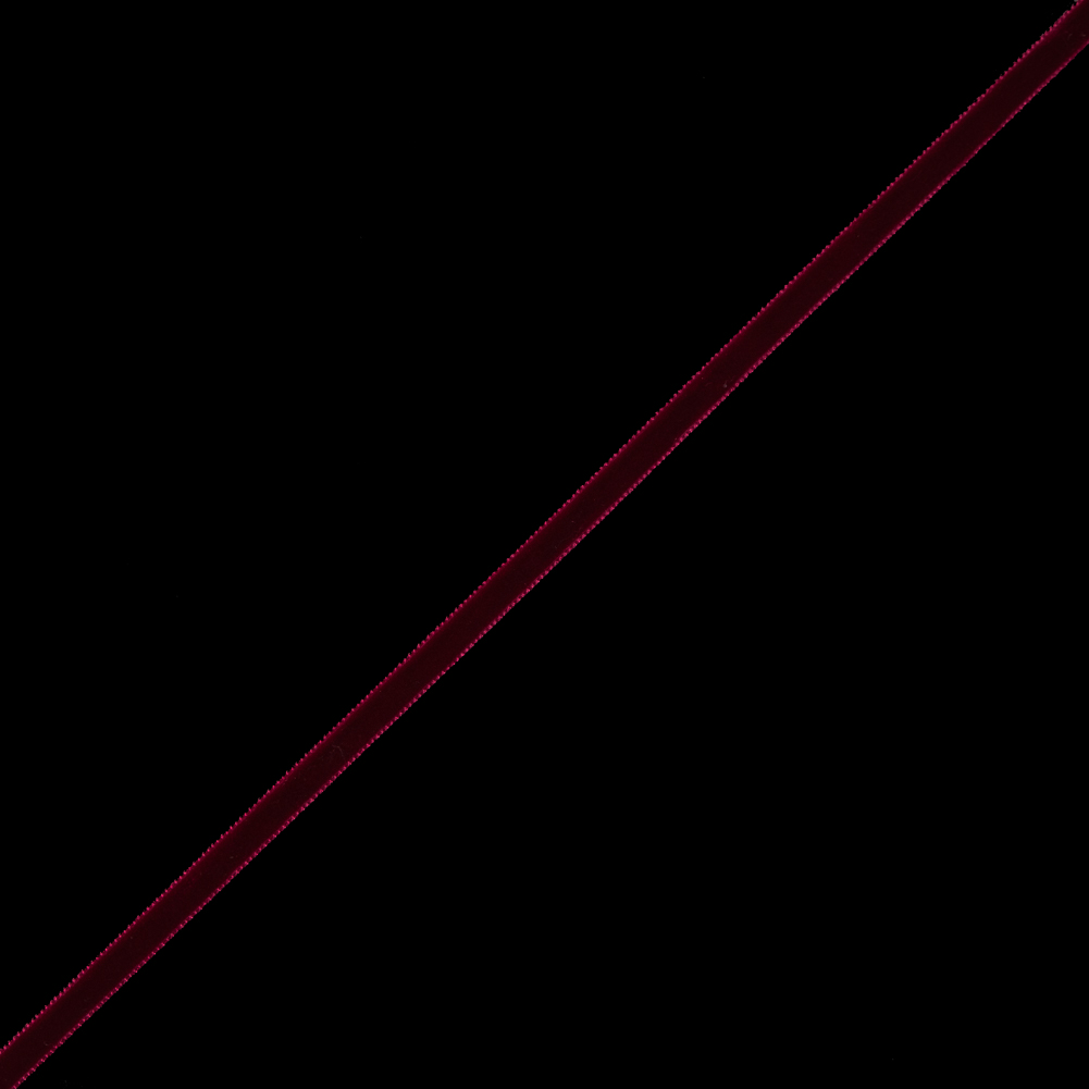 Dark Red Single-Faced Velvet Ribbon – 0.25″ Dark Red Single-Faced Velvet Ribbon – 0.25″