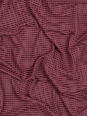 Gridded Rose Poyester Knit with Varying Gauges Gridded Rose Poyester Knit with Varying Gauges