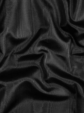 Polyester Moire Bengaline – Jet Black – Florence Collection Polyester Moire Bengaline – Jet Black – Florence Collection