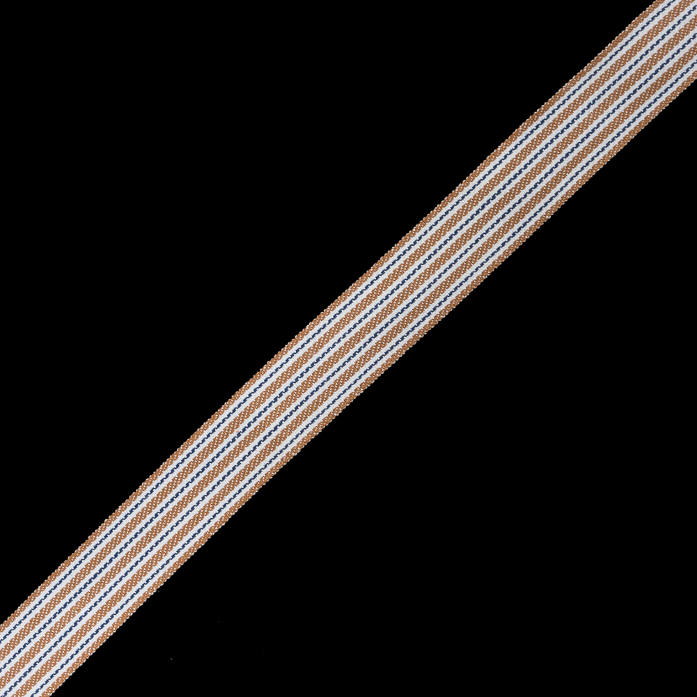 Tawny Brown Multi-Stripe Ribbon – 1″ Tawny Brown Multi-Stripe Ribbon – 1″