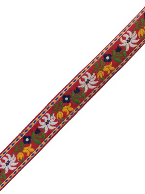 Red and Yellow Floral German Jacquard Ribbon – 1.25″ Red and Yellow Floral German Jacquard Ribbon – 1.25″