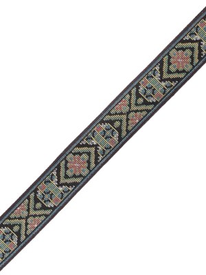 Brown, Green and Yellow Tribal Jacquard Ribbon – 1.125″ Brown, Green and Yellow Tribal Jacquard Ribbon – 1.125″