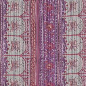 Pink, Purple and Beige Floral Gauzy Silk Pink, Purple and Beige Floral Gauzy Silk