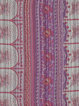 Pink, Purple and Beige Floral Gauzy Silk Pink, Purple and Beige Floral Gauzy Silk