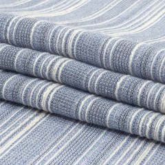 Sky Blue and White Striped Gauzy Cotton Crepe Sky Blue and White Striped Gauzy Cotton Crepe