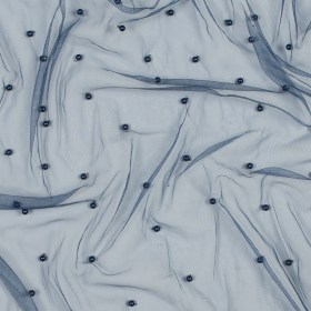 Beaded Tulle – Navy – Sylvie Collection Beaded Tulle – Navy – Sylvie Collection