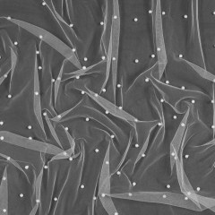 Beaded Tulle – White – Sylvie Collection Beaded Tulle – White – Sylvie Collection