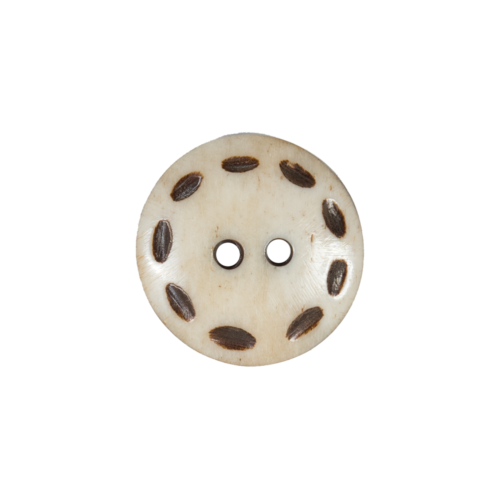 Natural and Brown 2-Hole Bone Button – 34L/21.5mm Natural and Brown 2-Hole Bone Button – 34L/21.5mm