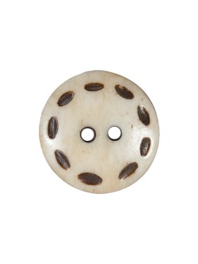 Natural and Brown 2-Hole Bone Button – 34L/21.5mm Natural and Brown 2-Hole Bone Button – 34L/21.5mm