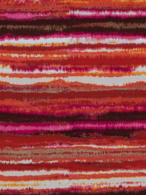 Orange and Fuchsia Ikat Striped Cotton Canvas Orange and Fuchsia Ikat Striped Cotton Canvas