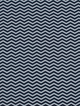 Navy and White Zig Zag Printed Cotton Jersey Navy and White Zig Zag Printed Cotton Jersey