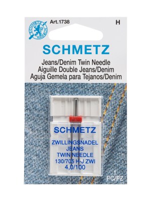 Schmetz Double Denim/Jeans Twin Machine Needle – 4.0/100 – 1 ct Schmetz Double Denim/Jeans Twin Machine Needle – 4.0/100 – 1 ct