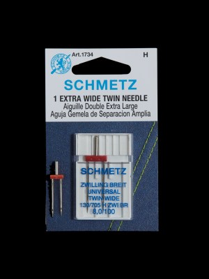 Schmetz Extra Wide Twin Machine Needle – 8.0/100 – 1 ct Schmetz Extra Wide Twin Machine Needle – 8.0/100 – 1 ct