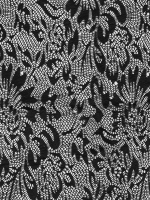 Italian Black Laminated Crochet Lace Italian Black Laminated Crochet Lace