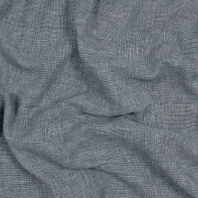 Italian Denim and White Plaid Gauzy Linen Italian Denim and White Plaid Gauzy Linen