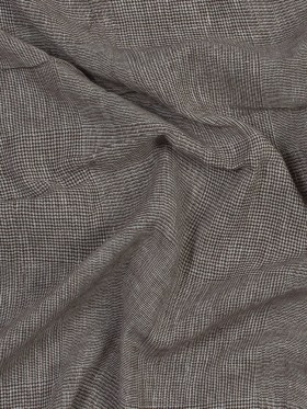 Italian Brown and White Plaid Gauzy Linen Italian Brown and White Plaid Gauzy Linen
