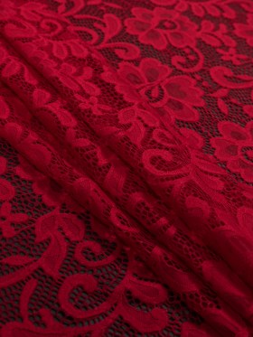 Italian Red Stretch Crochet Lace Italian Red Stretch Crochet Lace