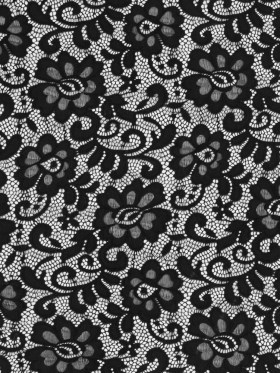 Italian Black Stretch Crochet Lace Italian Black Stretch Crochet Lace