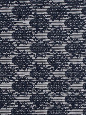 Navy Floral Pleated Lace Navy Floral Pleated Lace