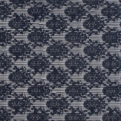 Navy Floral Pleated Lace Navy Floral Pleated Lace