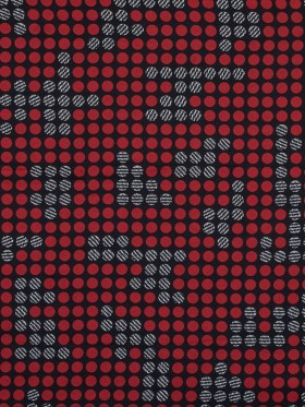 Black, Red and White Circle Printed Polyester Lining Black, Red and White Circle Printed Polyester Lining