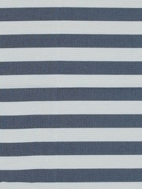 Navy and White Awning Striped Cotton and Acetate Tweed Navy and White Awning Striped Cotton and Acetate Tweed
