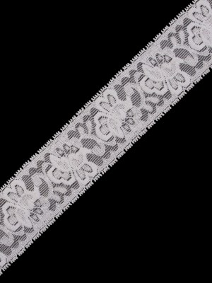 Off-White Stretch Lace Trim – 2.625″ Off-White Stretch Lace Trim – 2.625″