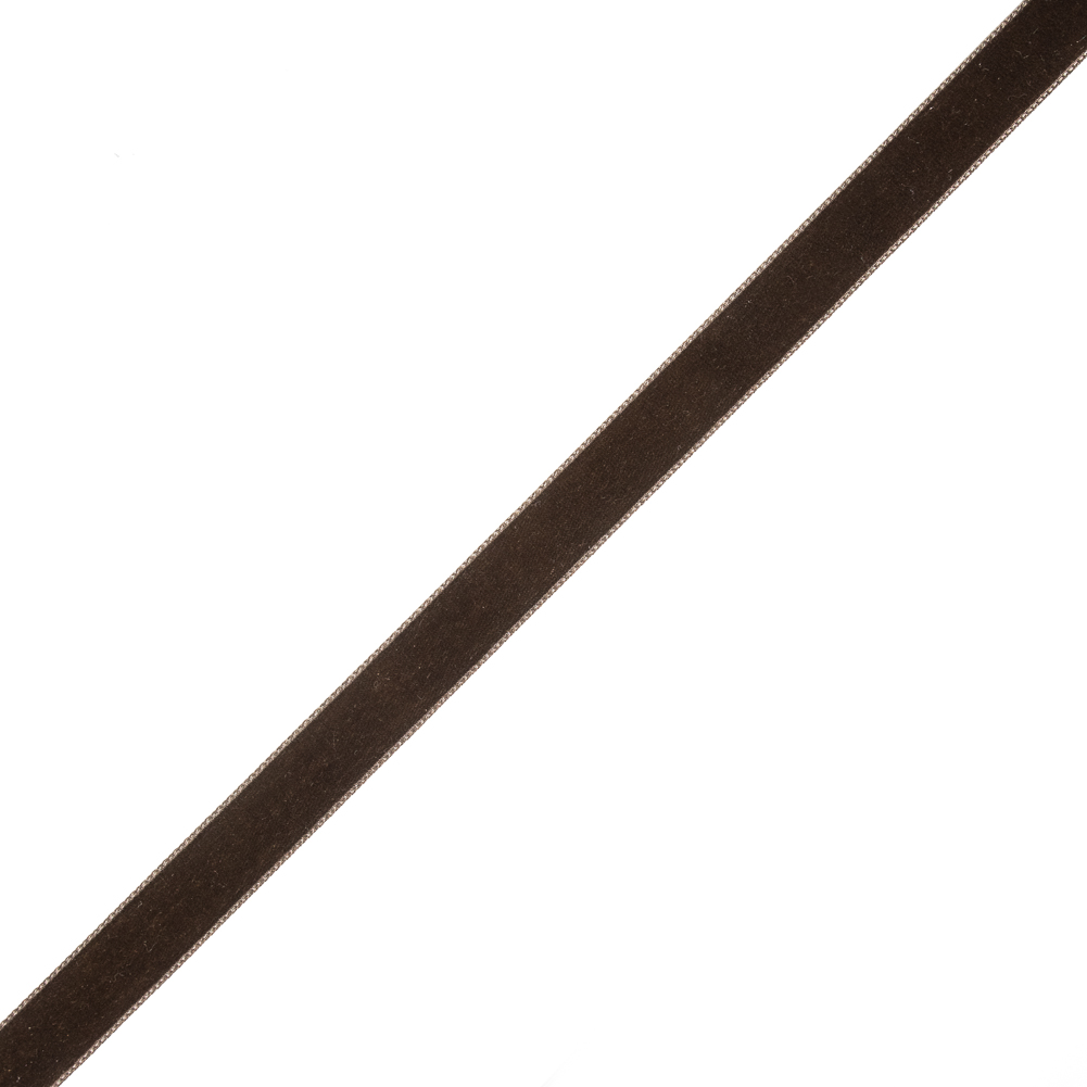 Swiss Brown Single-Faced Velvet Ribbon – 0.625″ Swiss Brown Single-Faced Velvet Ribbon – 0.625″