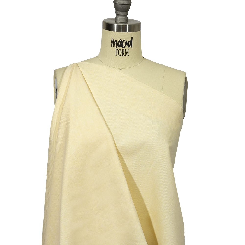 Calendered Organic Cotton Oxford – Yellow – Chesterton Collection Calendered Organic Cotton Oxford – Yellow – Chesterton Collection