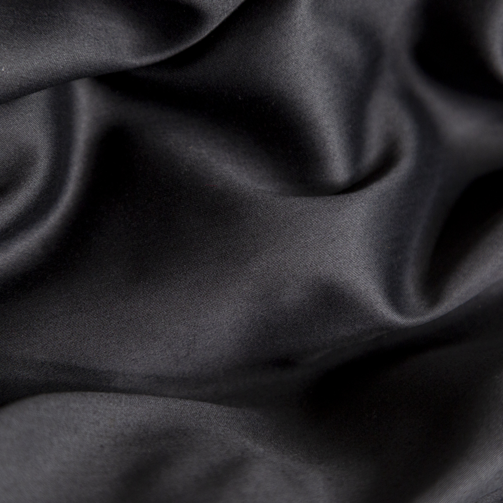 Mercerized Organic Egyptian Cotton Shirting - Black - Ravello Collection