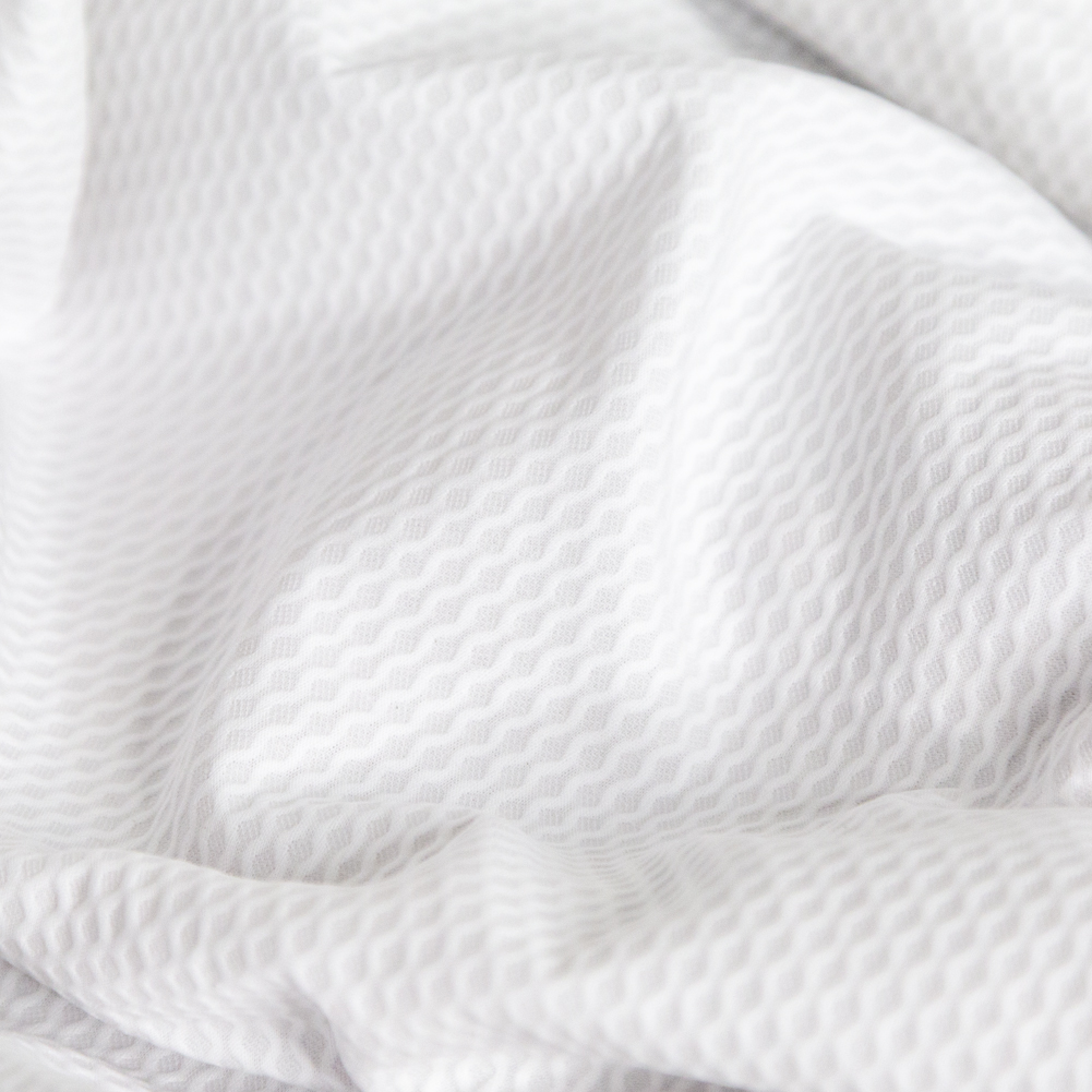 Bullseye Organic Cotton Pique – White – Maiori Collection Bullseye Organic Cotton Pique – White – Maiori Collection