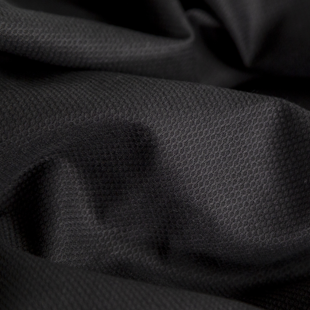 Birdseye Organic Cotton Pique – Black – Otranto Collection Birdseye Organic Cotton Pique – Black – Otranto Collection