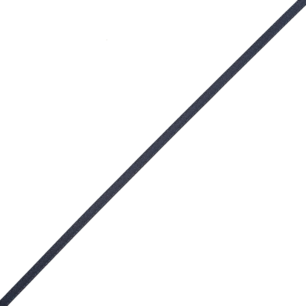 Navy Blue Single-Faced Polyester Satin Ribbon - 0.125"