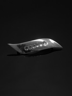 Silver Rhinestone Metal Applique – 0.5″ x 3″ Silver Rhinestone Metal Applique – 0.5″ x 3″